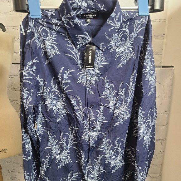 Mens Extra Slim Button Down Shirt 